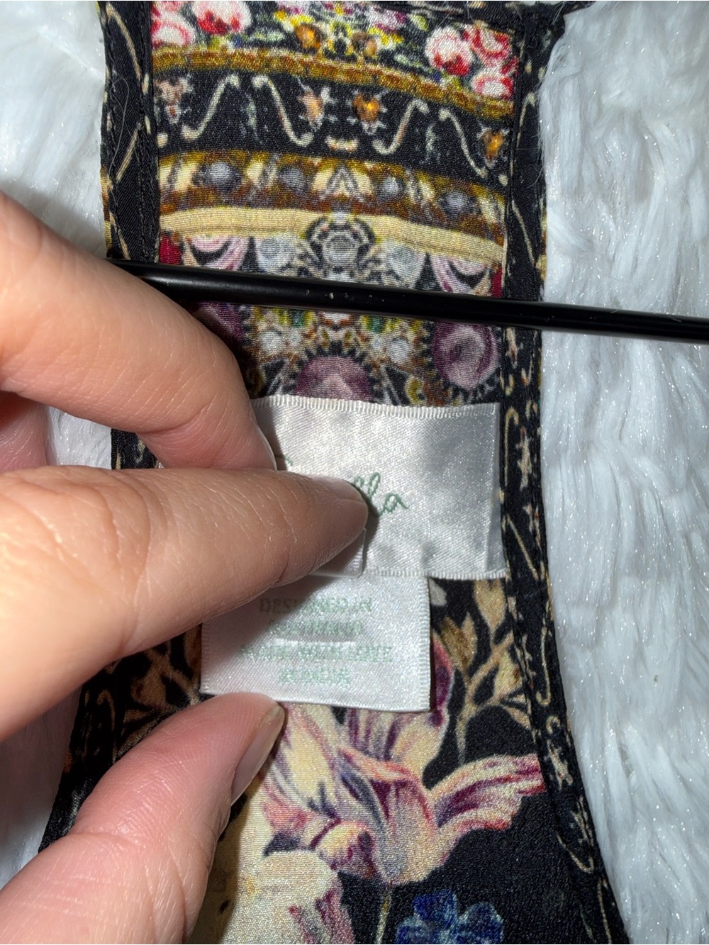 Camilla 2018 Hampton Hive Silk Rhinestone Embellished Camisole Floral Garden Top - Picture 6 of 11